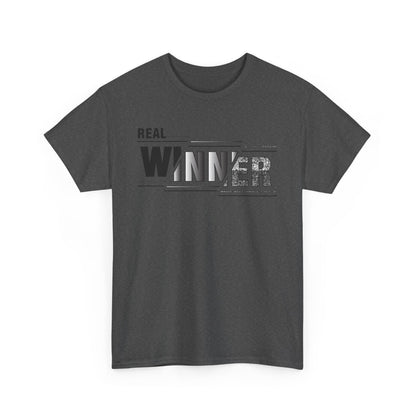 Male Heavy Cotton Tee - "Real Winner" Motivational Shirt, Inspirational Gift, Casual Wear, Sports Tee, Perfect for Competitions, [...]