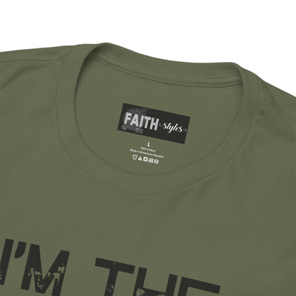 I'm the Favorite Unisex Heavy Cotton Tee, Funny Tee Shirt for Friends, Family Gift, Humor Top, Casual Wear, Birthday Gift, Everyday Comfort