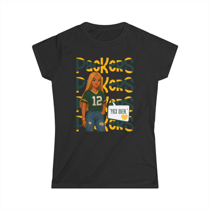 Women's Softstyle Tee - Packers Queen Shirt, Casual Sportswear, Game Day Top, Gift for Football Fans, Football Mom T-shirt