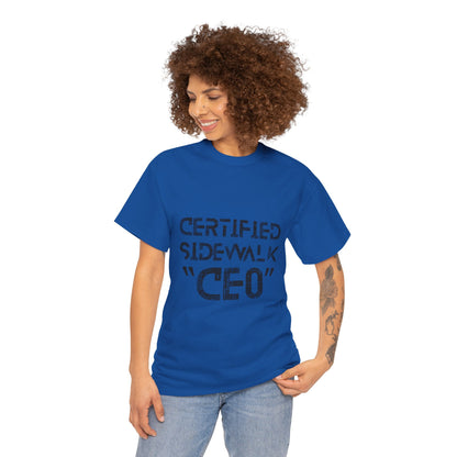 Certified Sidewalk CEO Tee - Fun Unisex T-Shirt, Birthday Gift, Casual Wear, Urban Style, Streetwear Fashion