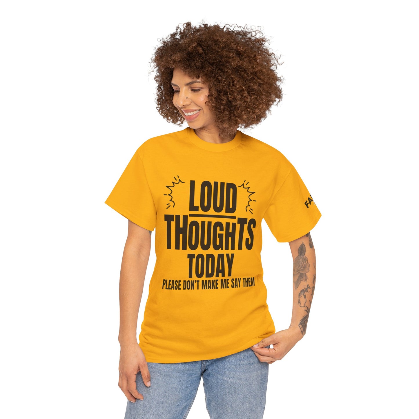 FaithStyles Loud Thoughts Today T-Shirt — Funny Mental Health Graphic Tee