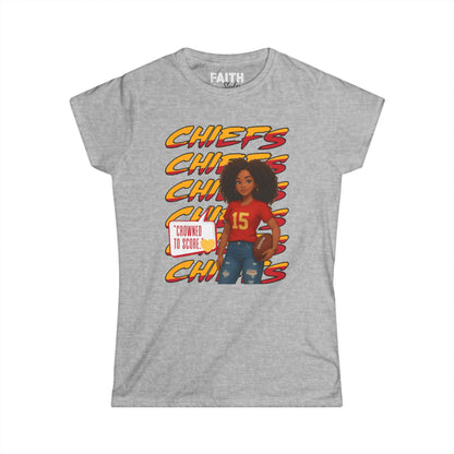 Chiefs Game Day Women's Tee, Football Fan Shirt, Cute Sports Apparel, Casual Women's Top, Gift for Chiefs Fans, Unique Team Spirit