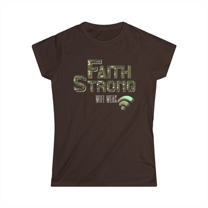 Faith Strong Women's Tee - Inspirational T-Shirt for Believers, Casual Top, Fitness Wear, Gift for Faith, Everyday Style
