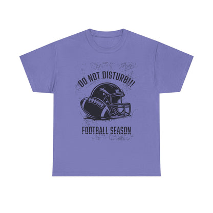 Football Season Do Not Disturb Tee, Male's Cotton Shirt, Sports Fan Gift, Game Day Apparel, Casual Wear, Football Lovers