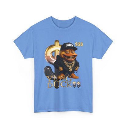 Yung Duck$$ Unisex Heavy Cotton Tee - Fun Streetwear T-Shirt for Casual Outfits
