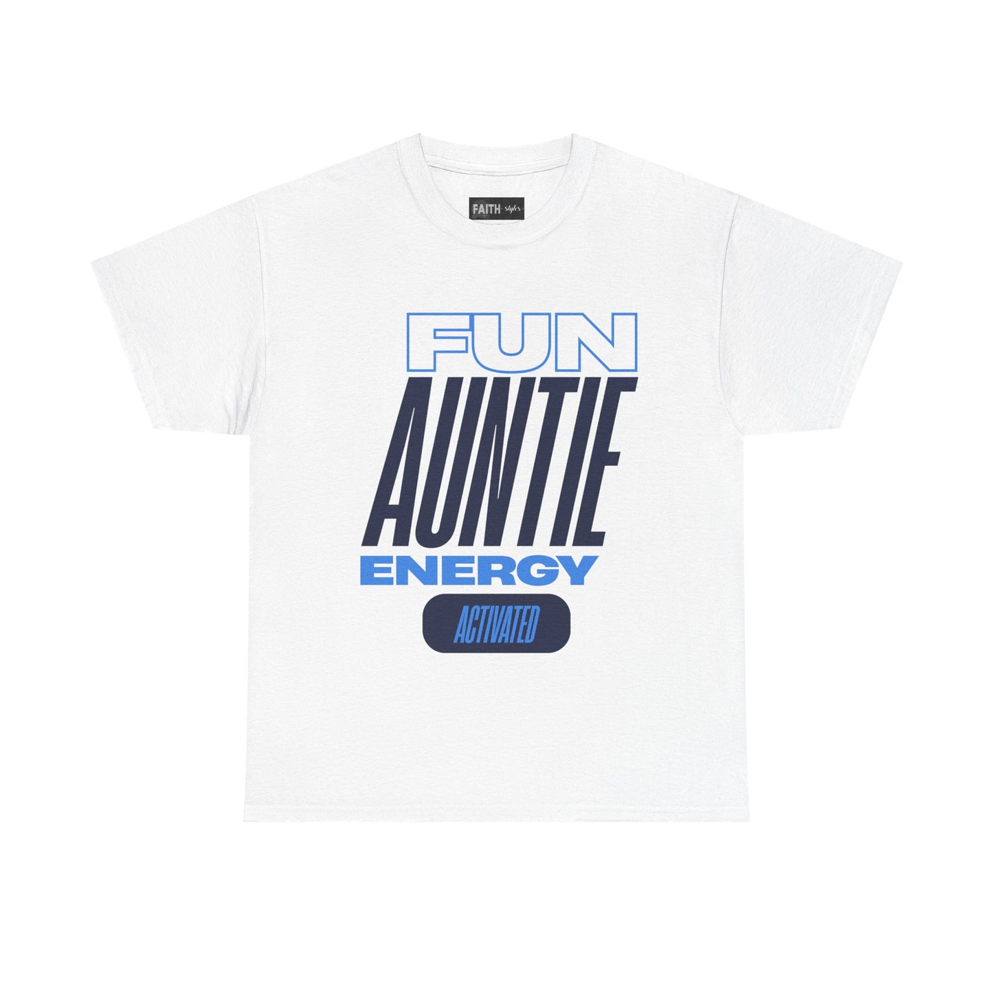 Fun Auntie Energy Activated Tee - Perfect Gift for Cool Aunts, Casual Wear, Gifting, Family Celebrations, Aunt's Day