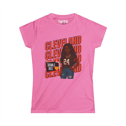 Cleveland Vibes Women's Tee — 'Brown N Bold' Graphic Shirt