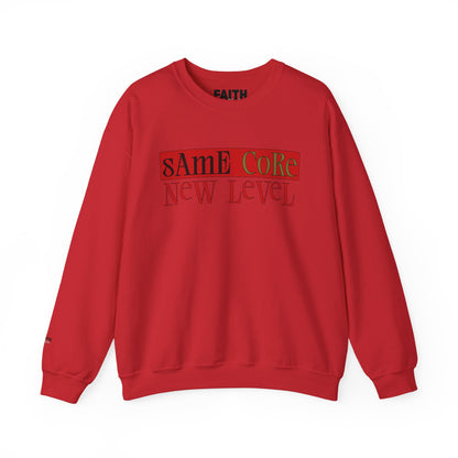 Crewneck Sweatshirt — "Same Core New Level" Graphic Pullover