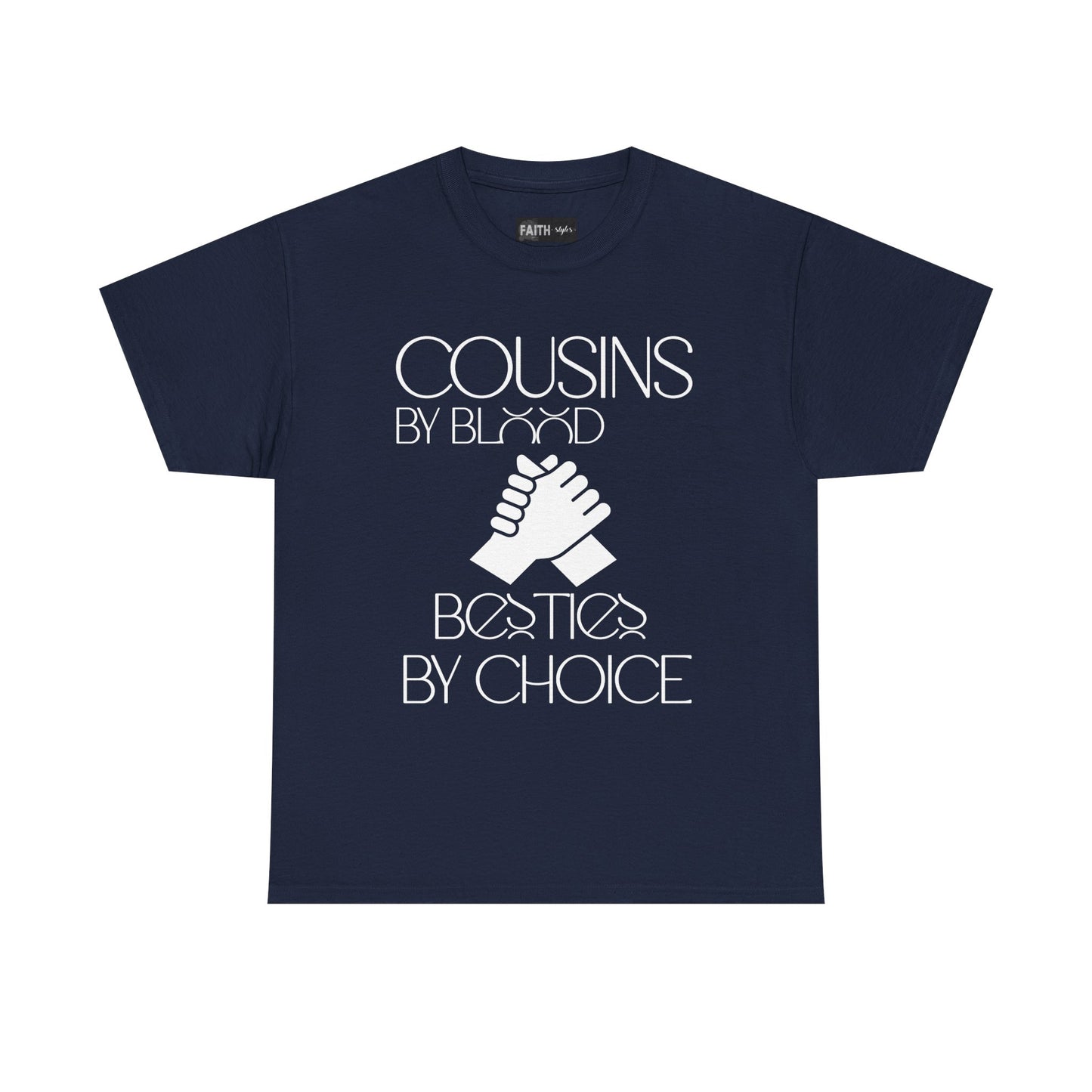 Cousins & Besties Tee, Unisex Heavy Cotton T-Shirt, Family Reunion Apparel, Friendship Gift, Casual Wear, Summer Style