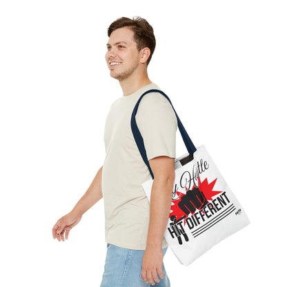 FaithStyles Motivational 'My Hustle, Hit Different' Graphic Tote Bag