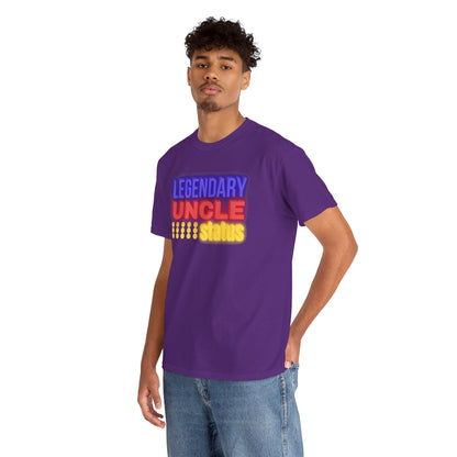 Legendary Uncle Heavy Cotton Tee, Gift for Uncle, Family Reunion Shirt, Fun Uncle T-Shirt, Birthday Gift for Him, Casual Wear