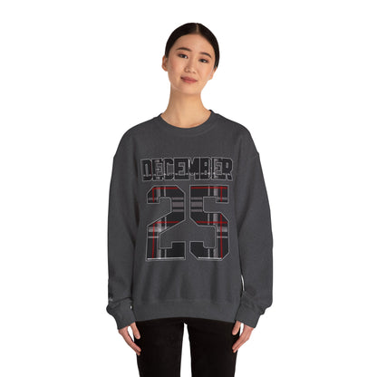 December 25 Plaid Number Crewneck Sweatshirt