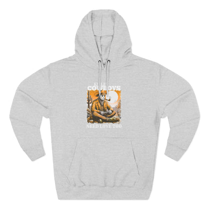 Three-Panel Fleece Hoodie-Front & Back Images