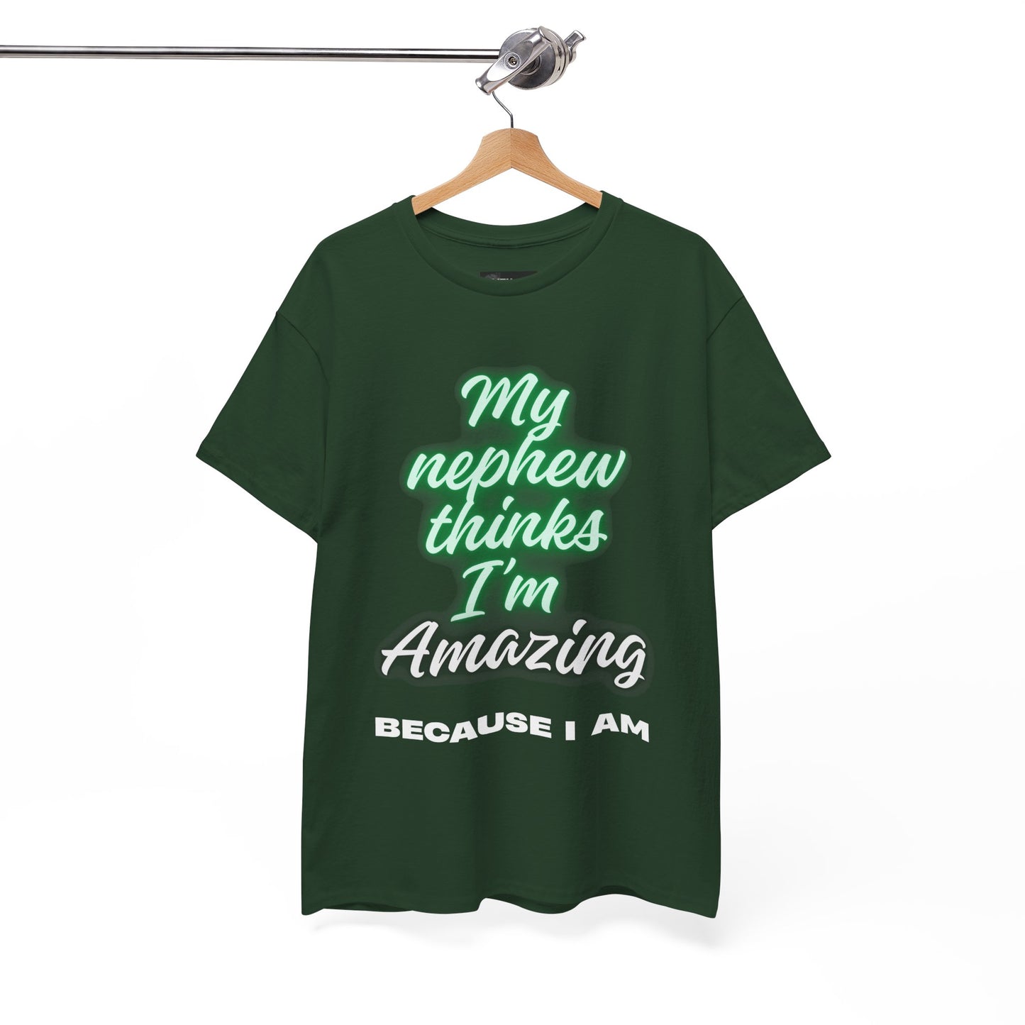 Unisex Heavy Cotton Tee - My Nephew Thinks I'm Amazing, Perfect Gift for Family, Birthday Tee, Funny Quote Shirt, Casual Wear, Gifts [...]