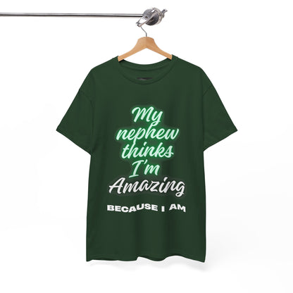 Unisex Heavy Cotton Tee - My Nephew Thinks I'm Amazing, Perfect Gift for Family, Birthday Tee, Funny Quote Shirt, Casual Wear, Gifts [...]