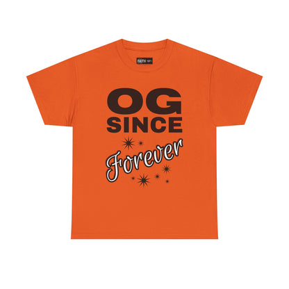Grandpa Heavy Cotton Tee - OG Since Forever, Casual Tee, Trendy Graphic Shirt, Gift for Friends, Streetwear Fashion