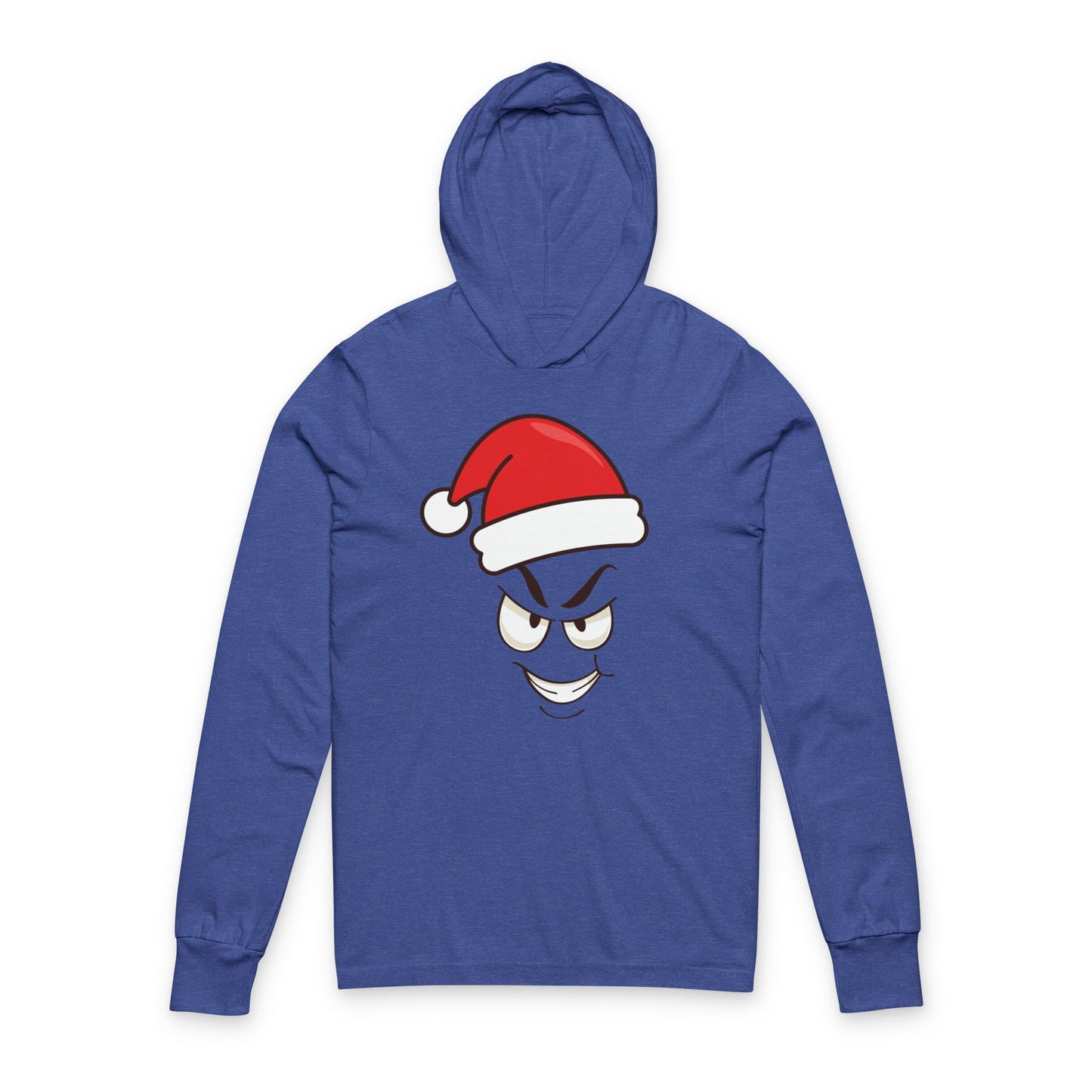 Christmas Mean Face Hooded Long Sleeve Tee