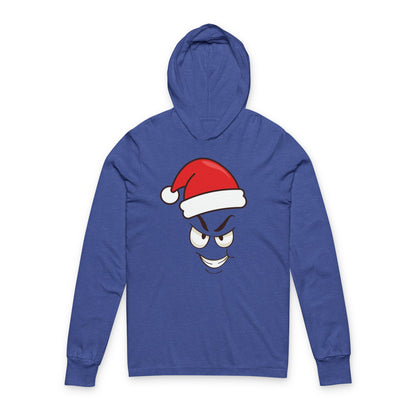 Christmas Mean Face Hooded Long Sleeve Tee