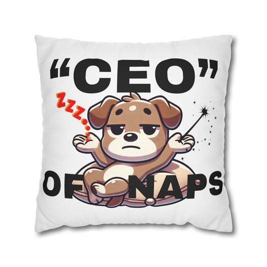 Funny Dog CEO Pillowcase | Cute Pet Decor, Pillow Cover for Nappers, Gift for Dog Lovers, Bedroom Accent, Quirky Home Decor