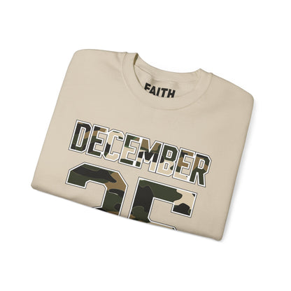 December 25 Camouflage Crewneck Sweatshirt - Christmas Holiday Tee