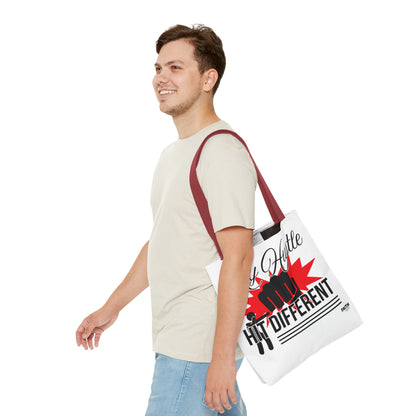 FaithStyles Motivational 'My Hustle, Hit Different' Graphic Tote Bag