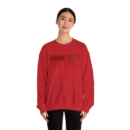 Crewneck Sweatshirt — "Same Core New Level" Graphic Pullover