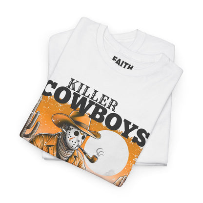 Killer Cowboys Graphic Tee, Unisex Heavy Cotton T-Shirt for Casual Wear, Cowboy Lover Gift, Western Occasion Apparel