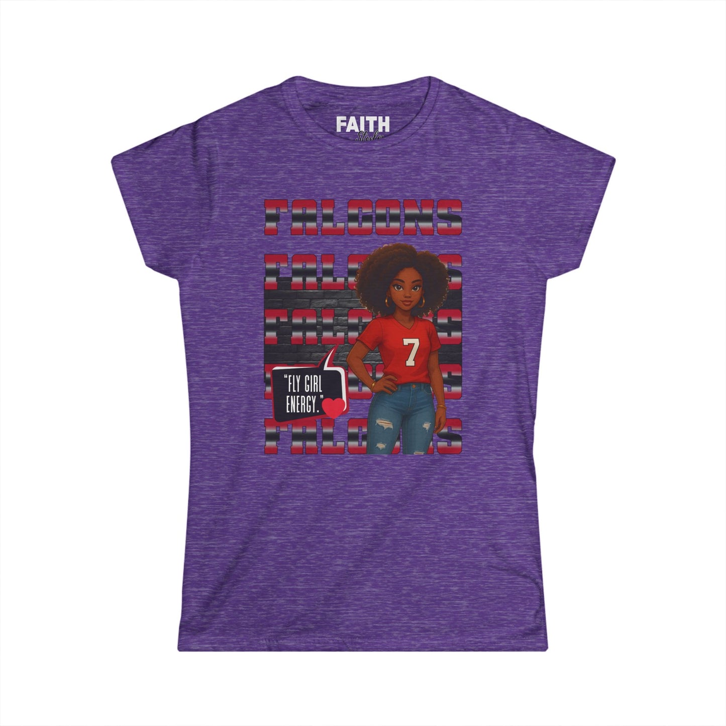Falcons Fan Women's Softstyle Tee, Casual Sportswear, Perfect for Game Day, Gifts for Her, Unique Pride Shirt