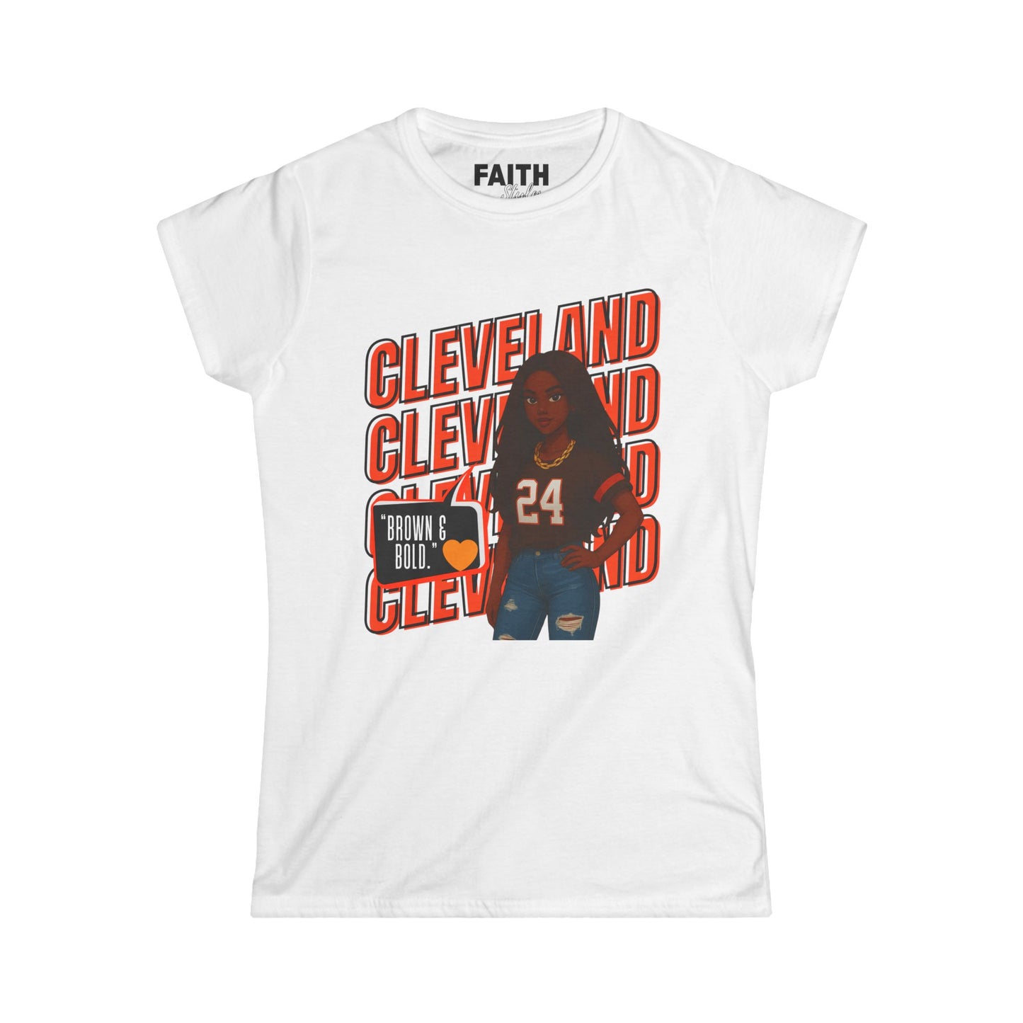 Cleveland Vibes Women's Tee — 'Brown N Bold' Graphic Shirt