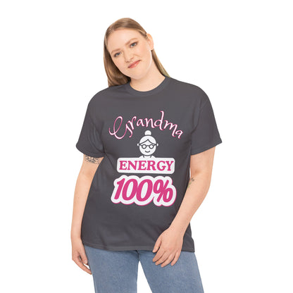Fun Grandma Energy T-Shirt, Gift for Grandmothers, Casual Tee, Family Reunion Wear, Cute Gift for Mother's Day, Humor Shirt