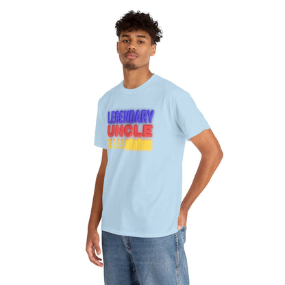 Legendary Uncle Heavy Cotton Tee, Gift for Uncle, Family Reunion Shirt, Fun Uncle T-Shirt, Birthday Gift for Him, Casual Wear