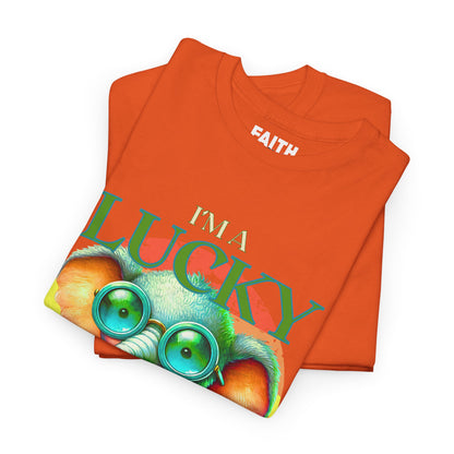 Lucky Animal Unisex Heavy Cotton Tee, Cute Gift for Animal Lovers, Casual Streetwear, St. Patrick's Day, Birthday Apparel