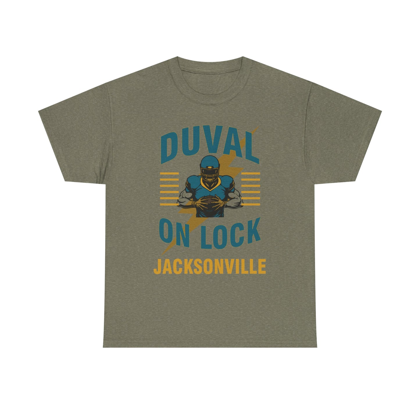Jacksonville Duval On Lock Tee for Sports Fans | Male Heavy Cotton Tee, [...]