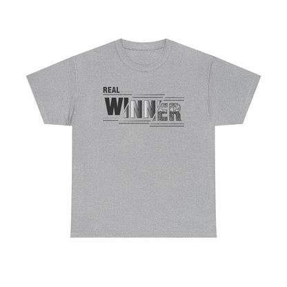 Male Heavy Cotton Tee - "Real Winner" Motivational Shirt, Inspirational Gift, Casual Wear, Sports Tee, Perfect for Competitions, [...]