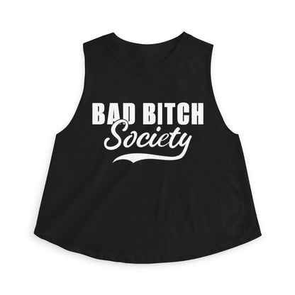FaithStyles Bad Bitch Society Crop Top — Feminine Bold Graphic Women's Crop