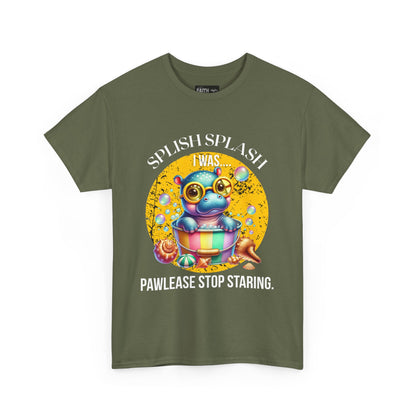 Splash Splash Frog Tee, Cute Animal Shirt, Fun Graphic T-Shirt, Summer Vibes Apparel, Gifts for Animal Lovers, Unisex Cotton Tee