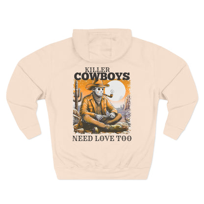 Three-Panel Fleece Hoodie-Front & Back Images