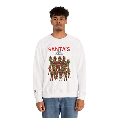 Crewneck Sweatshirt - "Santa's Little Helpers" Christmas Elf Group Holiday Sweater