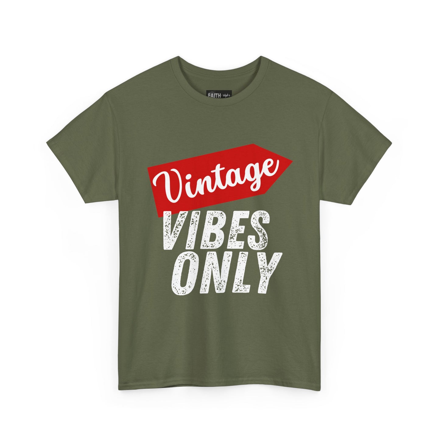 Vintage Vibes Only Unisex Heavy Cotton Tee, Retro T-Shirt, Trendy Gift for Him/Her, Casual Wear, Music Festival Outfit