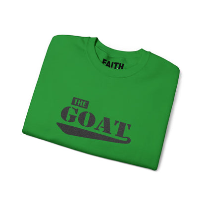 NEW FaithStyles Embroidery GOAT Crewneck Sweatshirt — 'The GOAT' Graphic Pullover