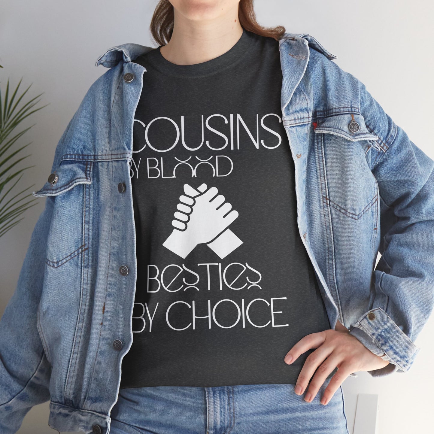 Cousins & Besties Tee, Unisex Heavy Cotton T-Shirt, Family Reunion Apparel, Friendship Gift, Casual Wear, Summer Style
