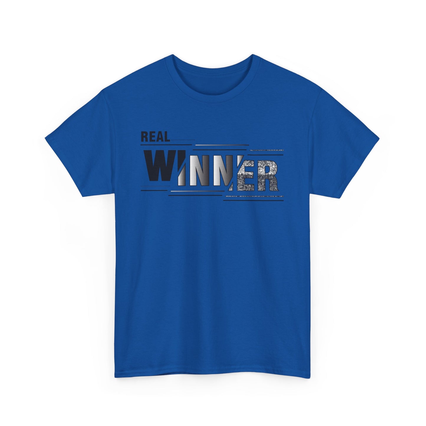 Male Heavy Cotton Tee - "Real Winner" Motivational Shirt, Inspirational Gift, Casual Wear, Sports Tee, Perfect for Competitions, [...]