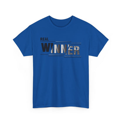 Male Heavy Cotton Tee - "Real Winner" Motivational Shirt, Inspirational Gift, Casual Wear, Sports Tee, Perfect for Competitions, [...]