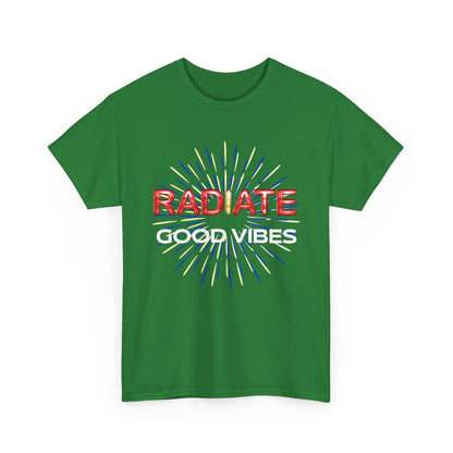 Radiate Unisex Heavy Cotton Tee - Positive Vibe Shirt, Gift for Friends, Motivational Apparel, Casual Wear, Everyday Comfort
