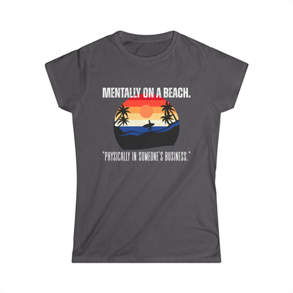 Beach Vibes Women's Tee - Relaxed Style, Gift for Vacation Lovers, Summer Outfits, Casual Wear, Travel Shirts