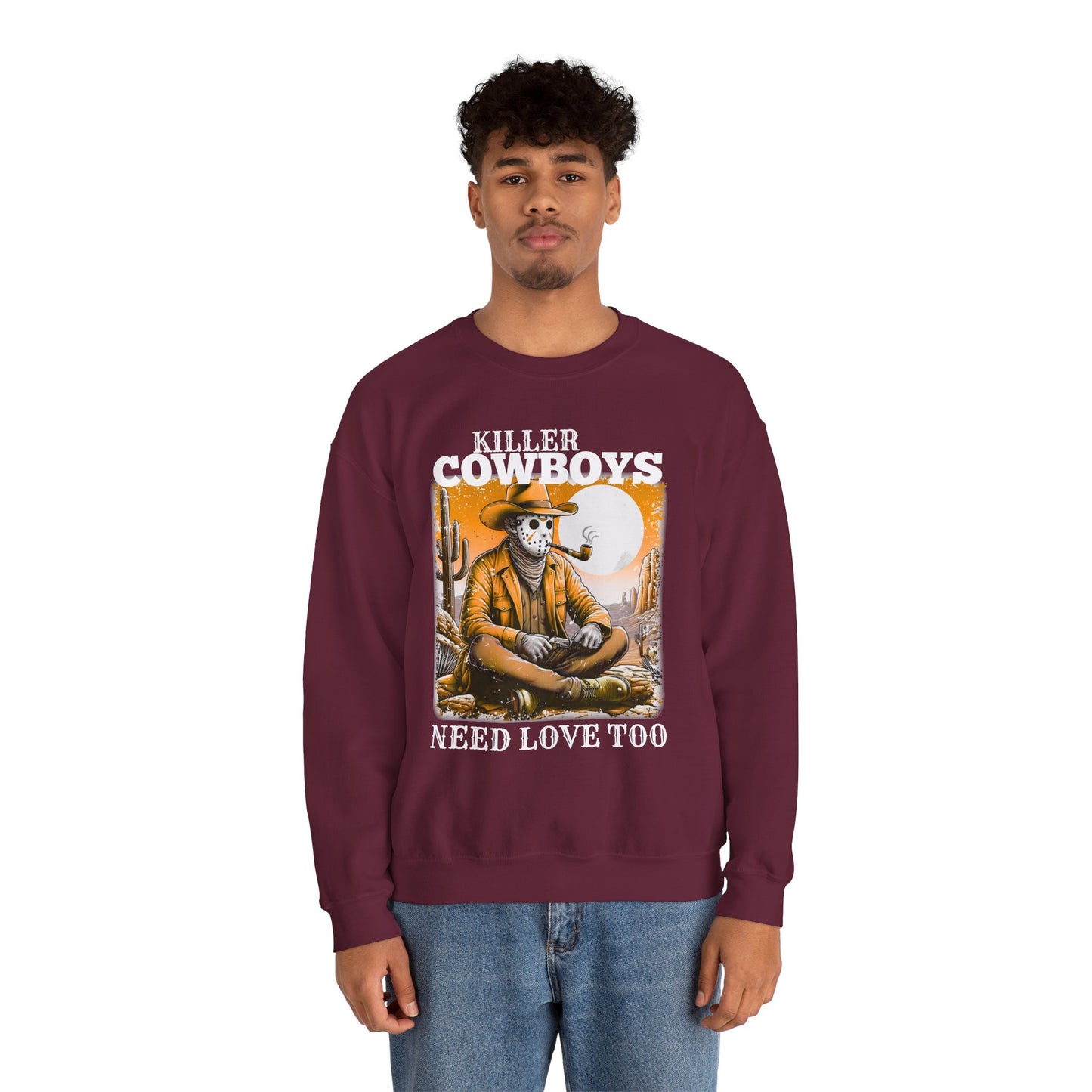 Killer Cowboys Graphic Sweatshirt, Cozy Unisex Pullover, Great for Cowboy Fans