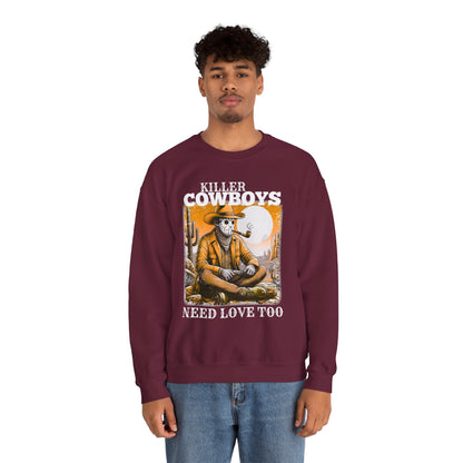 Killer Cowboys Graphic Sweatshirt, Cozy Unisex Pullover, Great for Cowboy Fans