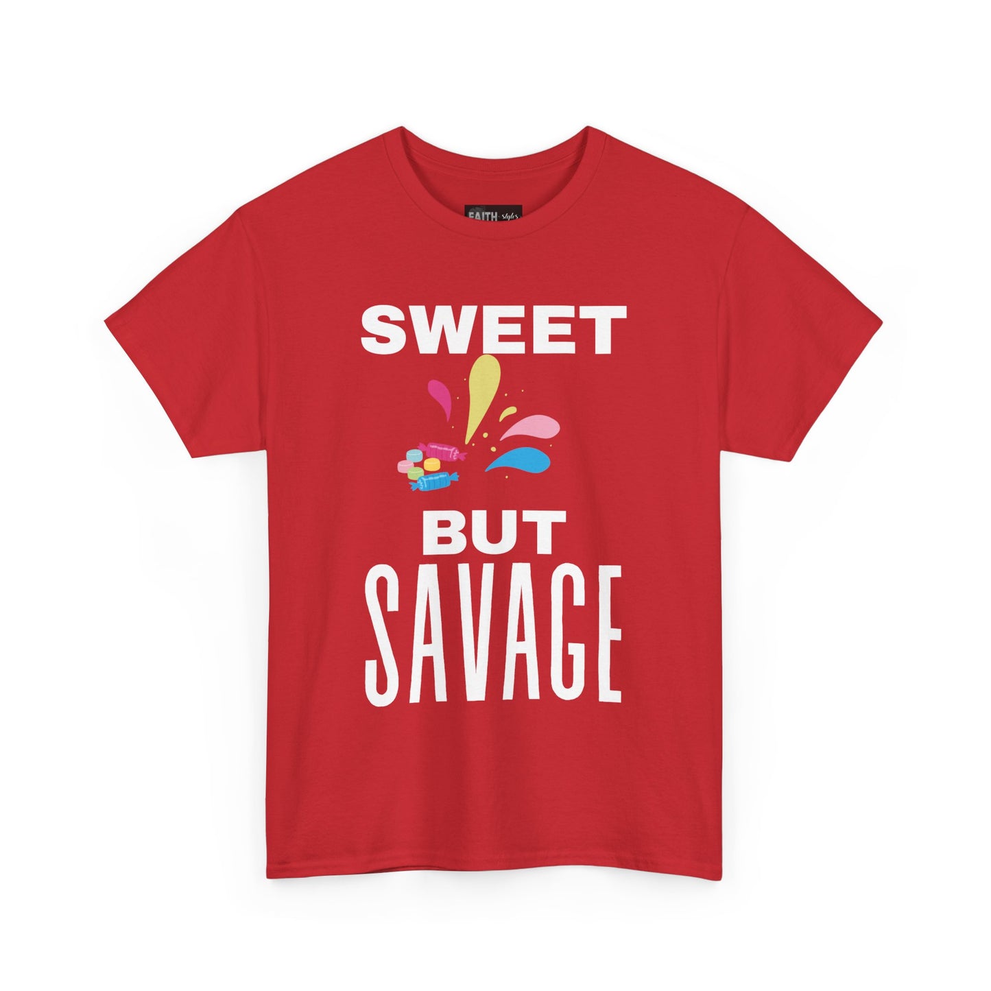 Sweet but Savage Grandma Cotton Tee | Fun Gift for Trendsetters, Everyday Wear, Birthday Party, and Casual Outings