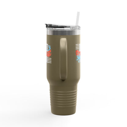 Liquid Courage Insulated Travel Mug | 40oz Travel Cup, Unique Camping Gift, Motivational Coffee Cup, Adventure Drinkware, Outdoor Mug