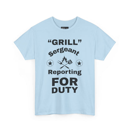 Grill Sergeant Tee - Perfect for BBQs, Father's Day Gift, Unisex Cotton T-Shirt, Outdoor Parties, Cooking Enthusiasts